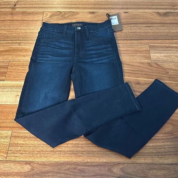 Jen7 7 for all mankind ankle length distressed skinny jeans highrise sz 0 - Picture 3 of 10